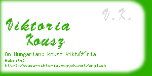 viktoria kousz business card